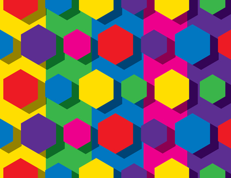 colorful hexagonal pattern background designのイラスト素材
