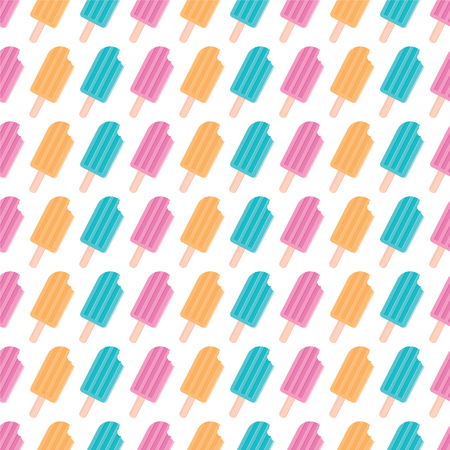 colorful ice cream pattern design backgroundのイラスト素材