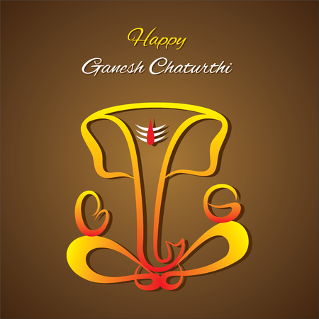 creative vector illustration of lord ganesha design, ganesh chaturthi festivalのイラスト素材