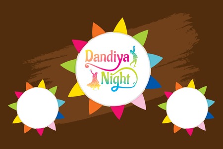 Creative Poster Or Flyer Of Dandiya night Invitation Card Background.のイラスト素材