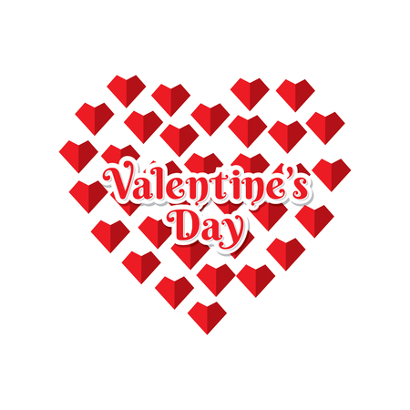 creative valentines day greeting card design by typographyのイラスト素材