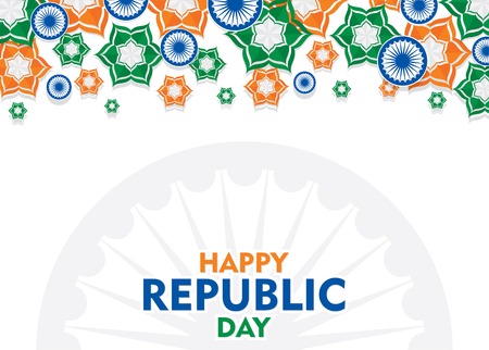 happy independence day of india illustration vector, sale poster designのイラスト素材