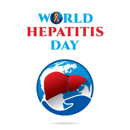World Hepatitis Day awareness poster design, vector illustrationのイラスト素材