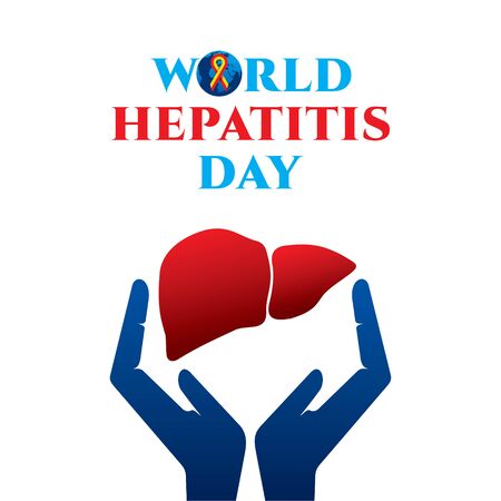 World Hepatitis Day awareness poster design, vector illustrationのイラスト素材