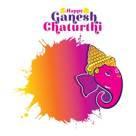 illustration of Ganesh Chaturthi festival of india banner concept designのイラスト素材
