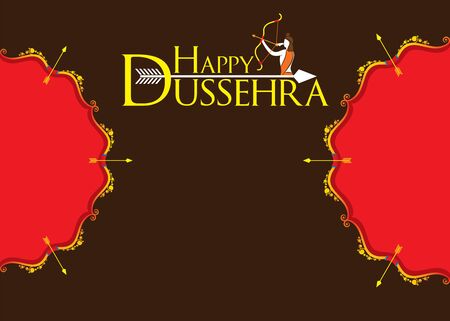 vijayadashami or Dussehra is a major Hindu festival celebration poster and write your text brand or company name concept designのイラスト素材