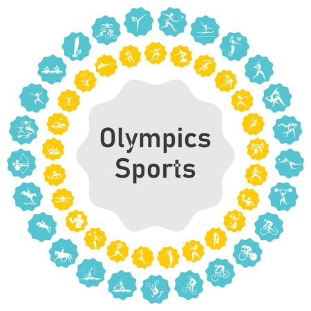 Summer  sport icons set design.のイラスト素材