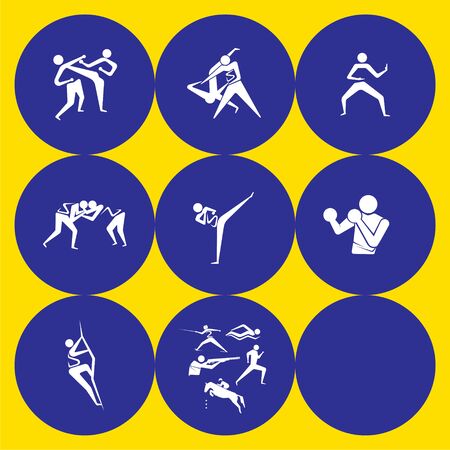 Summer  sport icons set design.のイラスト素材