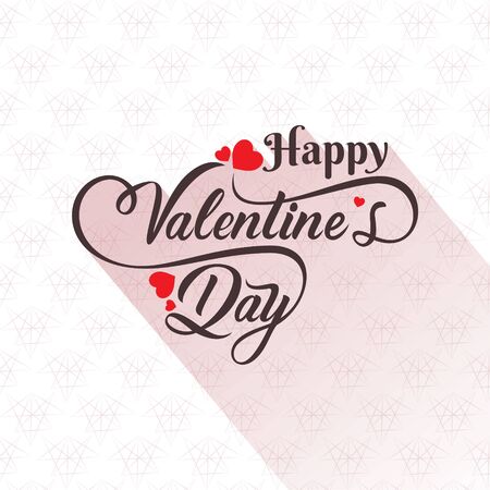 Happy Valentines Day typography poster design, Vector Illustrationのイラスト素材