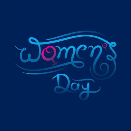 Happy International women's day greeting card design, abstract women day typography designのイラスト素材