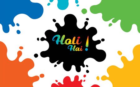 Indian Festival of Colours, Happy Holi celebration. abstract colorful backgroundのイラスト素材