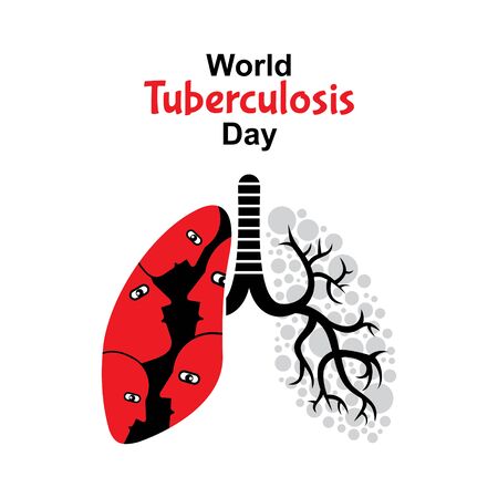 world tuberculosis day illustration design for poster and bannerのイラスト素材