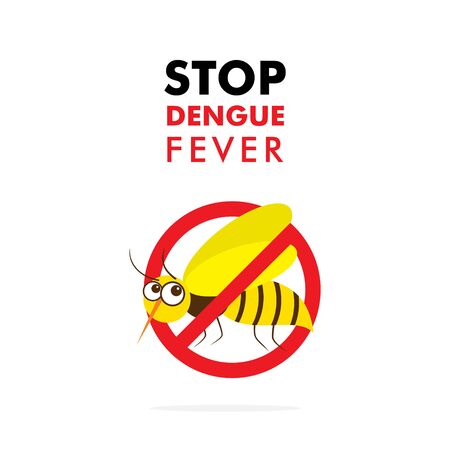 illustration of stop dengue fever concept poster designのイラスト素材