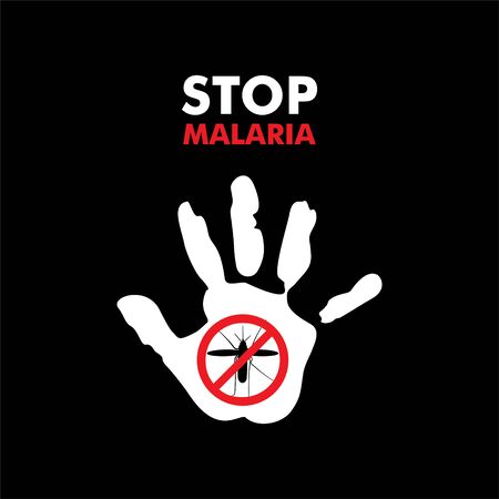 world malaria day concept illustration poster designのイラスト素材