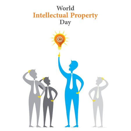 World Intellectual Property Day poster design. Vector illustration background.のイラスト素材