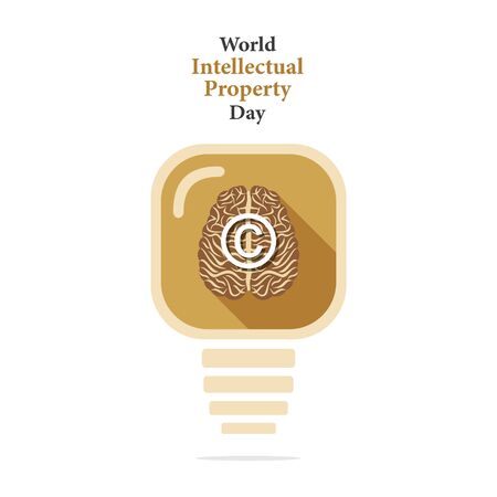 World Intellectual Property Day poster design. Vector illustration background.のイラスト素材