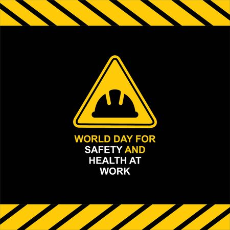 World Day for Safety and Health at Work Vector Illustration poster designのイラスト素材