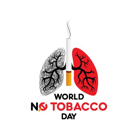 vector illustration world no tobacco day, which is celebrate on 31 mayのイラスト素材