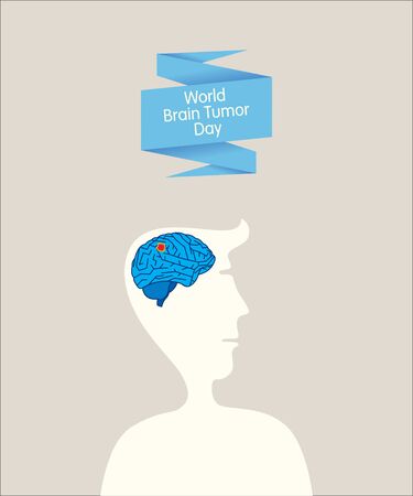 World Brain Tumor Day Vector Illustration. use for greeting card, poster and banner.のイラスト素材