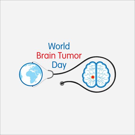 World Brain Tumor Day Vector Illustration. use for greeting card, poster and banner.のイラスト素材