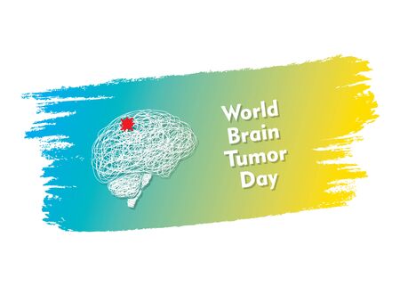 World Brain Tumor Day Vector Illustration. use for greeting card, poster and banner.のイラスト素材