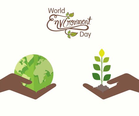 Creative vector illustration of world environment day banner designのイラスト素材