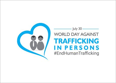 vector illustration of World Day Against Trafficking in Persons poster or banner designのイラスト素材