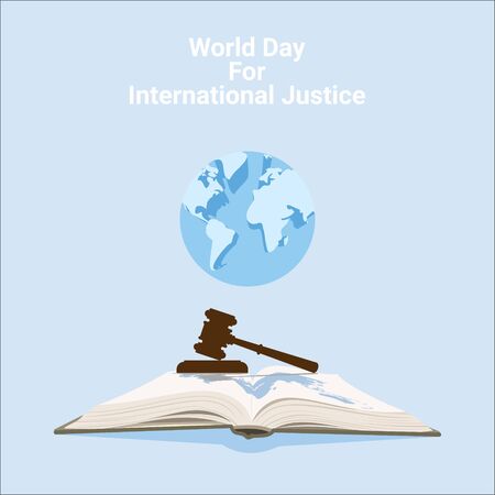 vector illustration of world day for international justice poster designのイラスト素材