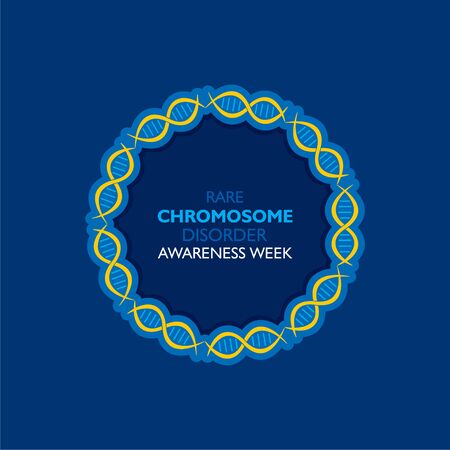 creative vector illustration of rare chromosome disorder awareness week concept poster designのイラスト素材