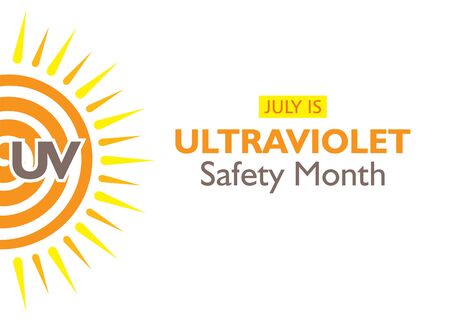 vector illustration of ultraviolet safety month concept poster or banner designのイラスト素材