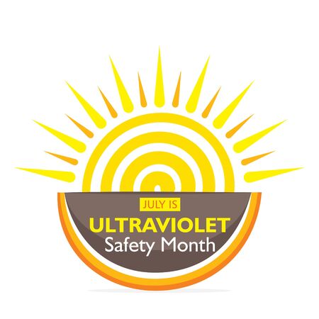 vector illustration of ultraviolet safety month concept poster or banner designのイラスト素材