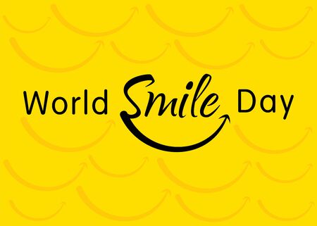 vector illustration of world smile day poster or banner designのイラスト素材