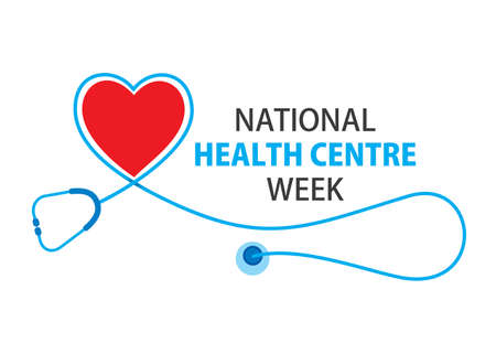 vector illustrator national health center week poster designのイラスト素材