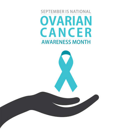 vector illustration of ovarian cancer awareness month poster designのイラスト素材