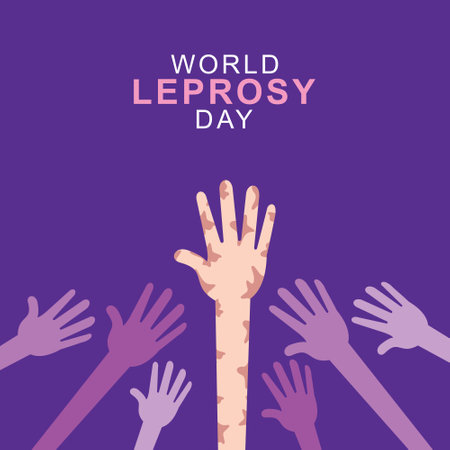Vector illustration on the theme of World Leprosy Day poster designのイラスト素材