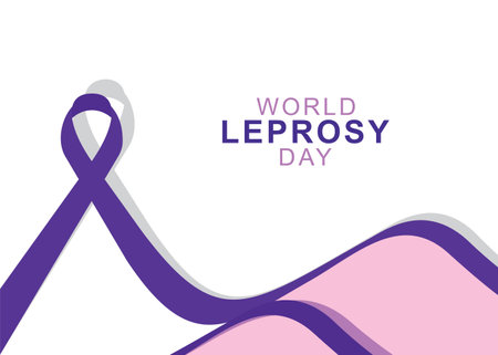 Vector illustration on the theme of World Leprosy Day poster designのイラスト素材