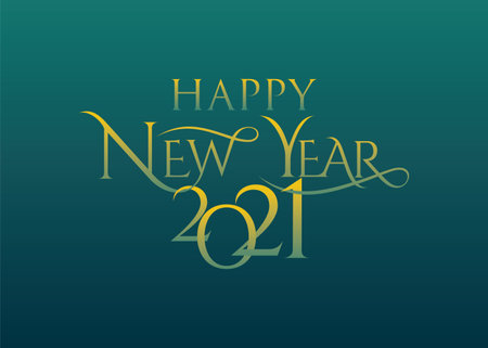 vector illustration of happy new year 2021 poster designのイラスト素材