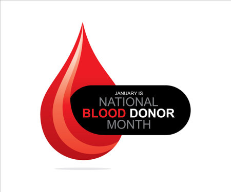 vector illustration of National blood donor month concept poster designのイラスト素材