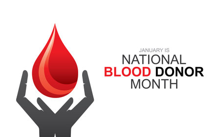 vector illustration of National blood donor month concept poster designのイラスト素材