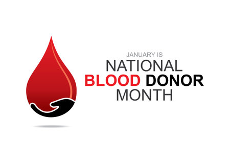 vector illustration of National blood donor month concept poster designのイラスト素材