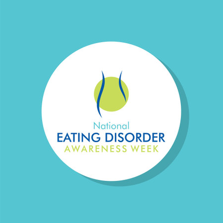 vector illustration of national eating disorder awareness week concept designのイラスト素材