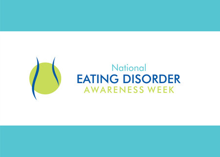 vector illustration of national eating disorder awareness week concept designのイラスト素材