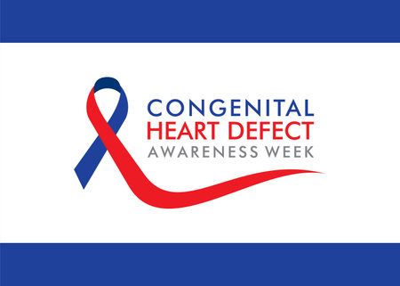 vector illustration of congenital heart defect awareness week designのイラスト素材
