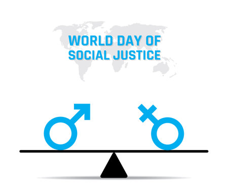 vector illustration of world day of social justice design conceptのイラスト素材