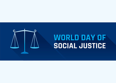 vector illustration of world day of social justice design conceptのイラスト素材