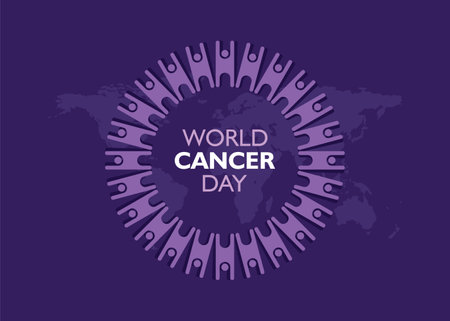 vector illustration of world cancer dayのイラスト素材