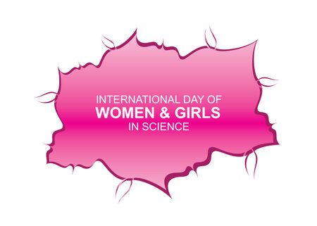 vector illustration of international day of women and girls in scienceのイラスト素材