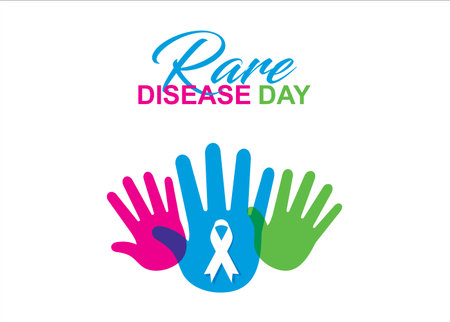 vector illustration of rare disease day poster designのイラスト素材