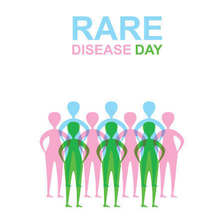 vector illustration of rare disease day poster designのイラスト素材