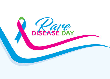 vector illustration of rare disease day poster designのイラスト素材